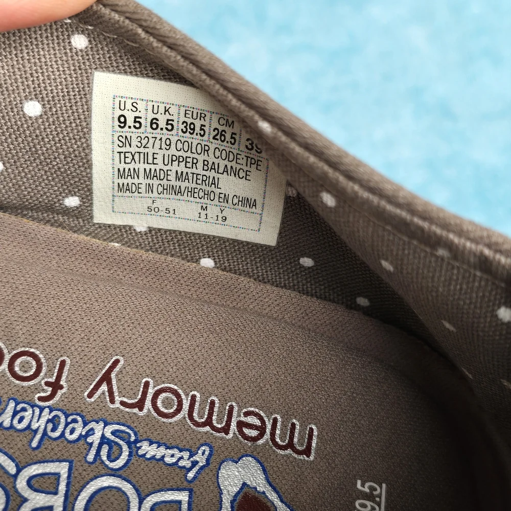 Bobs Skechers Memory Foam Slip On Espadrilles Sz 9.5